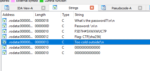 find strings
