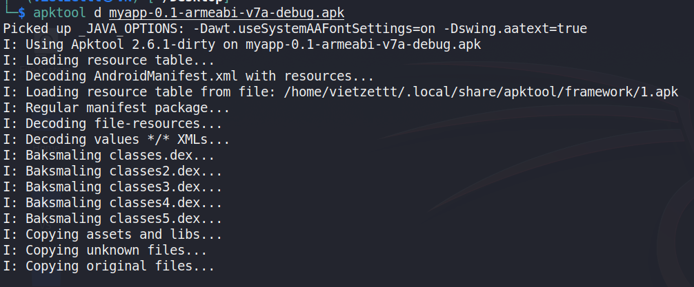 run apktool