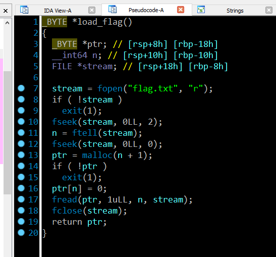 show func load flag